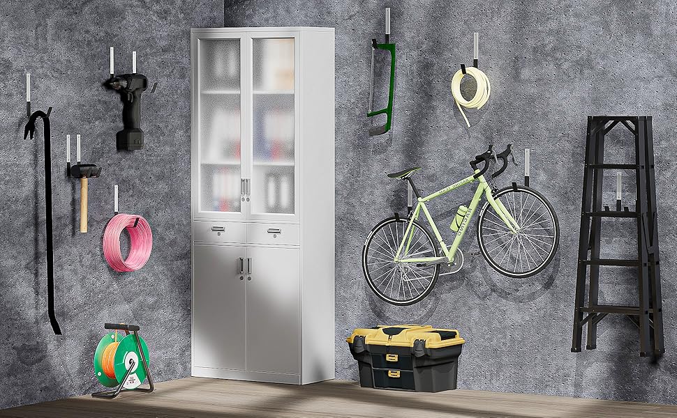 Heavy Duty Steel Hooks,Garage Storage Utility Hooks,Heavy Duty Tool Organizer,Steel Wall Mount Hook, Hose Hanger, Garage Garden Hooks (2)