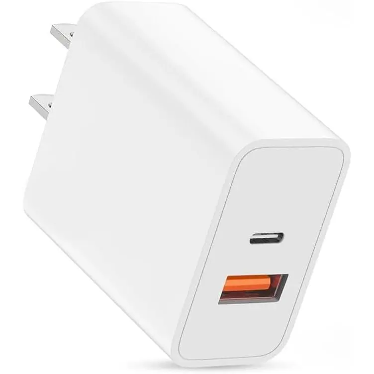 USB C Wall Charger Block,20W USB C&USB A  Port  Block Plug USB C Power Adapter Compatiblefor  17/17e /17 Pro Max/Air/16e/16 ProMax/16Plus/15/14/13/12/11/XS,iWatch,iPad Pro/Air/Mini