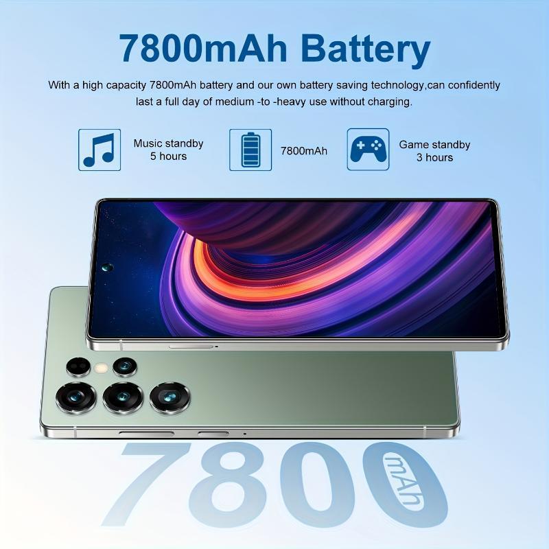 S25 UltraSmartphone: Unlocked 5G Android 14, 8GB + 256GB, 6.99" HD Display, 68MP + 108MP Dual Camera, 7800mAh, Dual Card, Pen, Face Unlock, GPS, Accessories Included