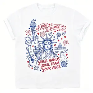 Pledge Allegiance To Your Hands Your Team Your Vibes Shirt,  Graphic Tee