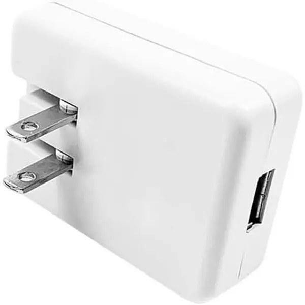 Compact Flat USB Wall Charger - 5V 1A/2A/2.1A 5W/10W/10.5W Retractable Power Block for Mobile Smartphone, Multiple Phones, iPad, Tablet, Kindle - Foldable, White, 1PCS (5W-5V 1A)