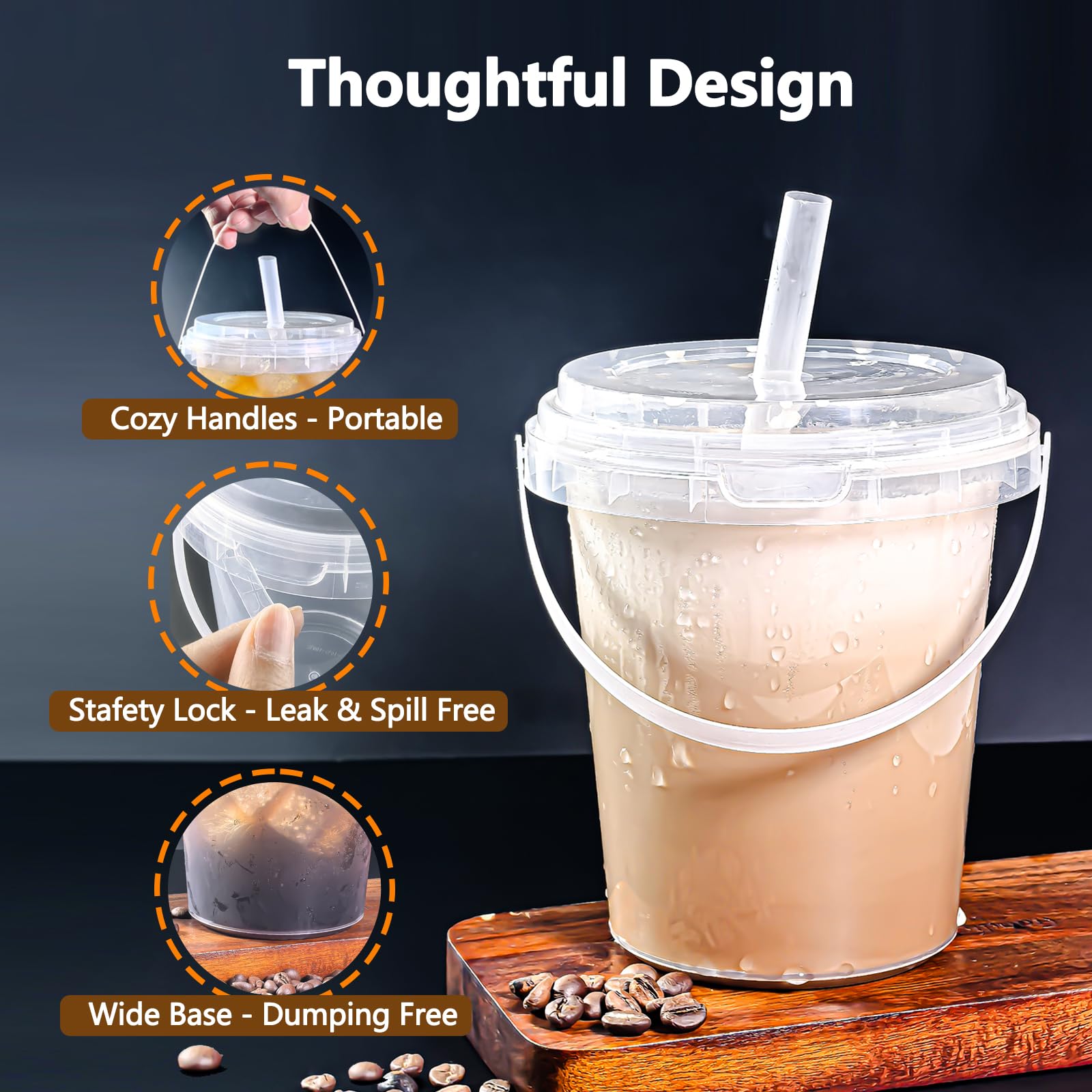 5/10pcs Set 33.81 oz Large plastic cup with lid and straw - reusable, BPA-free drink cup for ice drinks, fruit, ice bucket - ideal for parties, festivals, and everyday use, Plastic Clear Cups #GLOBAL PICKS 5/10pcs Set 33.81 oz Large plastic cup with lid and straw - reusable, BPA-free drink cup for ice drinks, fruit, ice bucket - ideal for parties, festivals, and everyday use, Plastic Clear Cups #GLOBAL PICKS
