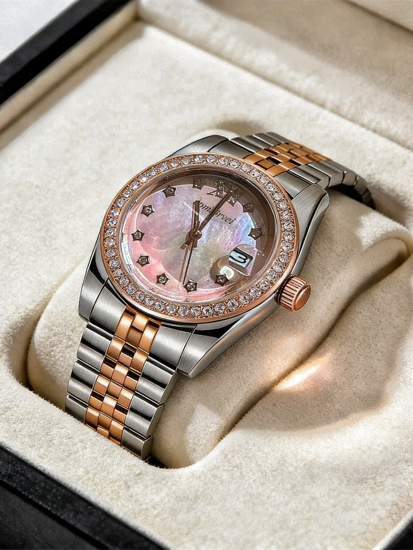 Women's Quartz Watch, Stainless Steel Wristwatch, Fashionable Wristwatch, Fashion Stainless Steel Strap, Round Dial, Elegant Design, Trendy Exquisite Watch, Stainless Steel Watches, Suitable for Parties and Daily Wear, Includes Gift Box