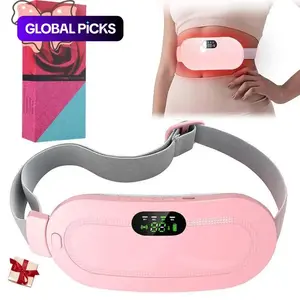 Menstrual Heating Pad Smart Uterus Warmer Belt, 1-Count Vibrating Abdominal Massage Waist Massager for Relief of Waist Pain and Cramps, Heating Uterus Warmer Belt, Halloween Gift and Fall Essential, Adjustable Heating Temperature, Cordless Heating Pad