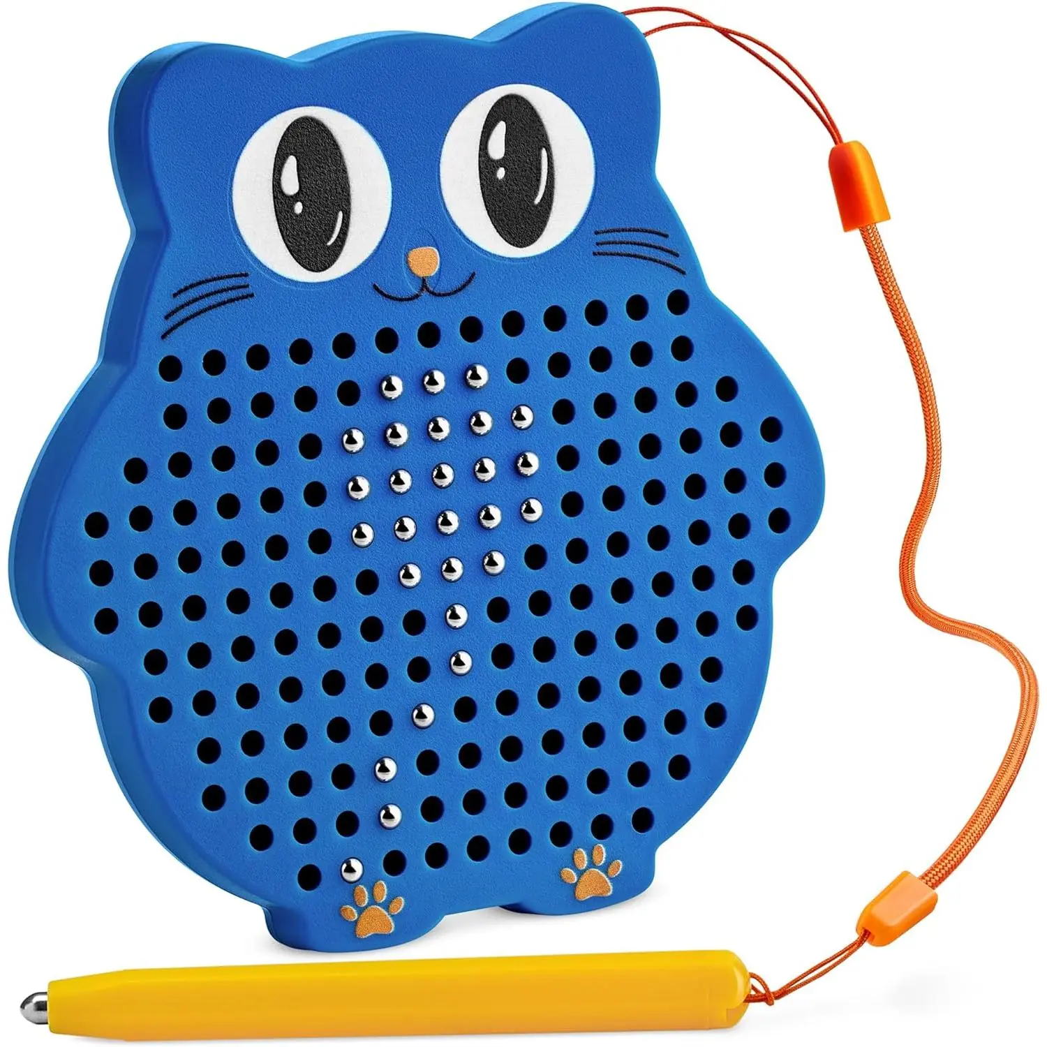 Pet Magnetic Drawing Board with Beads & Magnetic Stylus Pen - 5.8''x5'' Portable No-Flights Travel Toy for Children, Long Drives Companion, No Eraser Needed Learning & Playing Gift