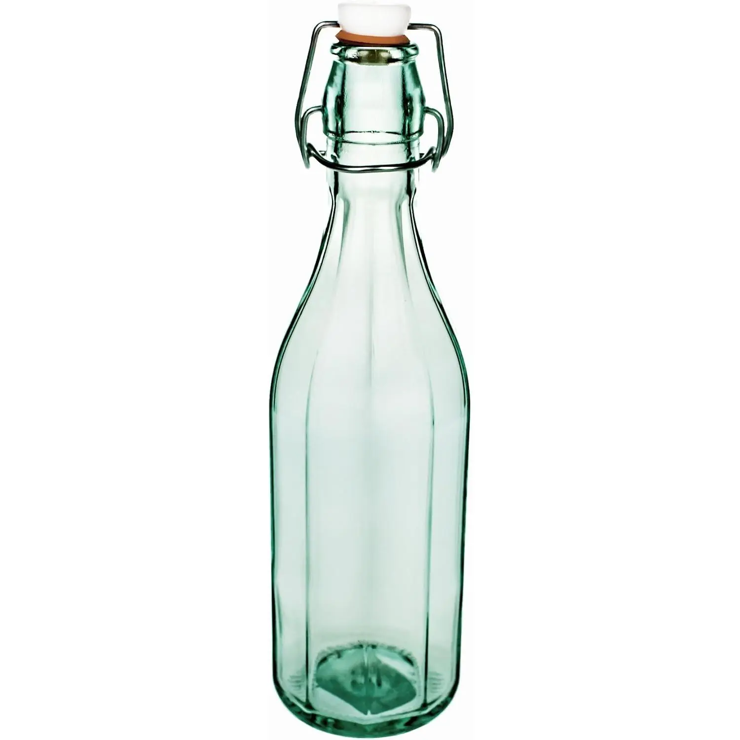 Faceted Hermetic Preserving Bottle Small, With Locking Swing Top Lid, Dishwasher Safe, Brewing Bottles for Kombucha, Vanilla Extract, & ,  , 9-Ounce