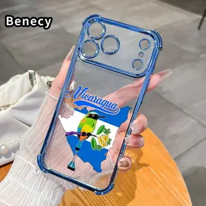 Nicaragua Bird Pattern Phone Case for iPhone 17 Pro Max 16 15 Plus Air 14 13 12 11 E Electroplated Four-Corner Anti-Fall Protection Cellphone Cover