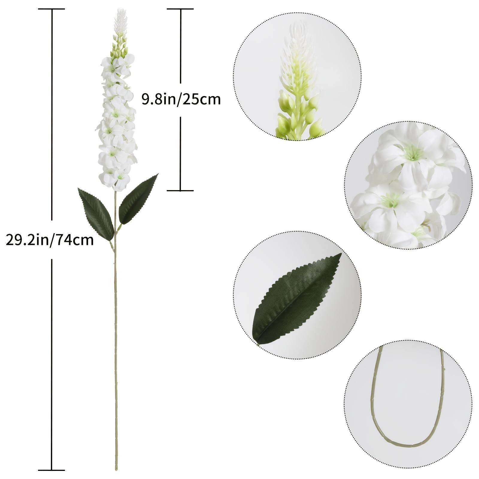 7 artificial geraniums - long-stemmed hyacinths suitable for home, outdoor, garden, wedding, and party decorations; plastic artificial flowers suitable for Easter, Valentine's Day, and centerpiece displays.