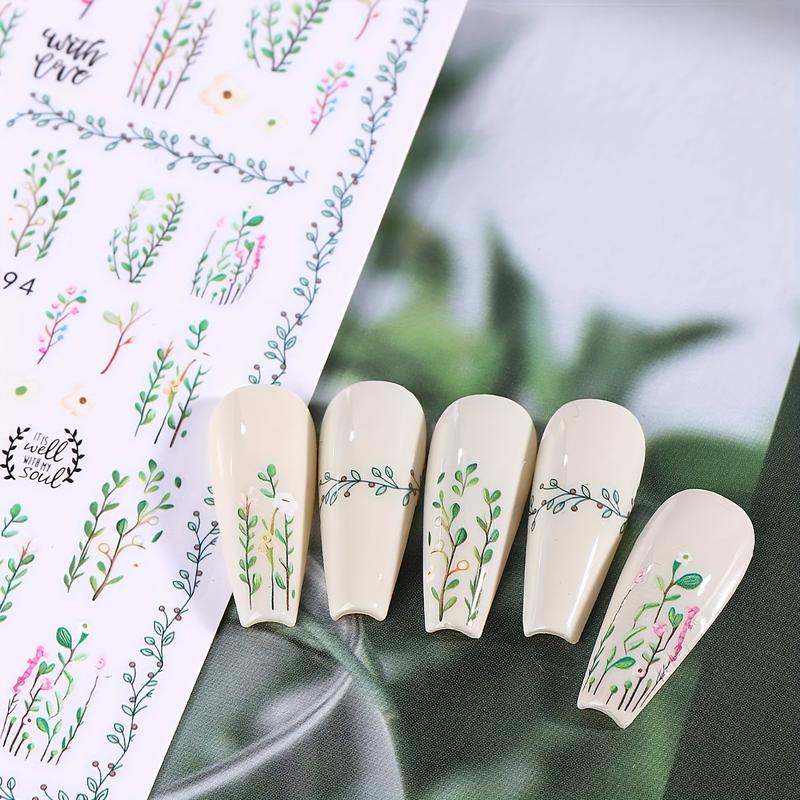 8 Vibrant Butterfly and Floral Nail Art Stickers, 3D Spring Summer Designs, Elegant Rose Daisy Lotus, Flower Design Nails, Nail Decorations, Butterfly Decor