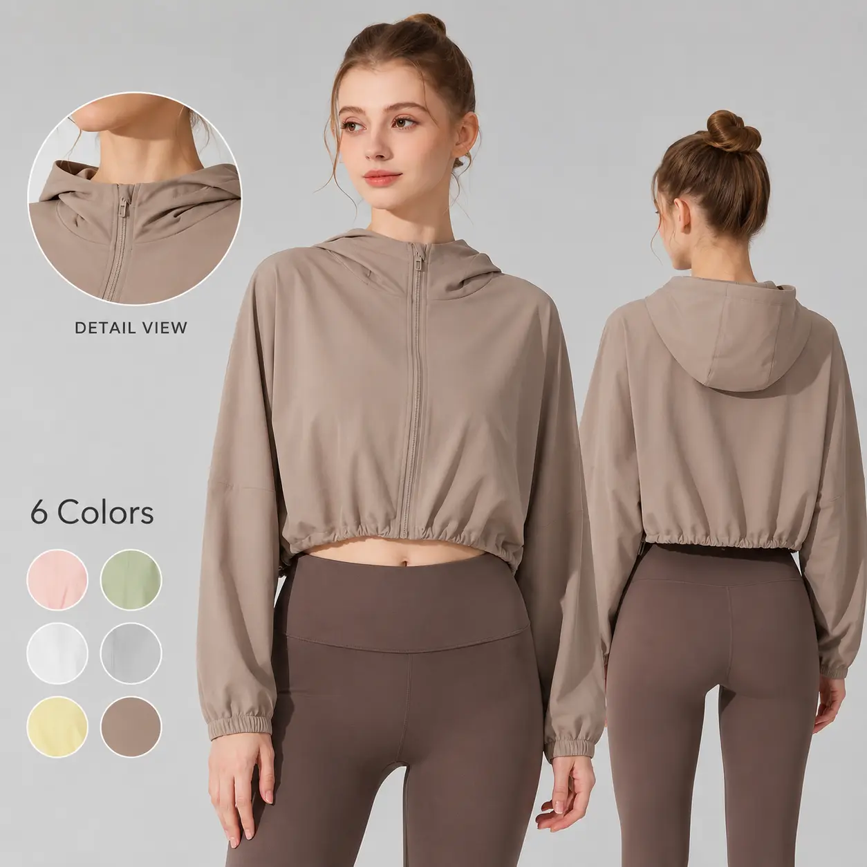 Original Yarn UV-Protective Ice Silk Cooling Long-Sleeved Cover-Up - Running Workout Jacket, Sport Outerwear for Outdoor Fitness, Yoga Use
