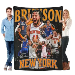 City Basketball Athlete Number Collage Graphic Flannel Blanket, Ultra Soft Cozy Thick Plush Throw Blanket for Bed Sofa Couch, Vintage Sports Game Day Home Decor, All Season Fan Home Textile, Trendy Holiday Gift For Male Sports Fans, Ideal Birthday Hallowe