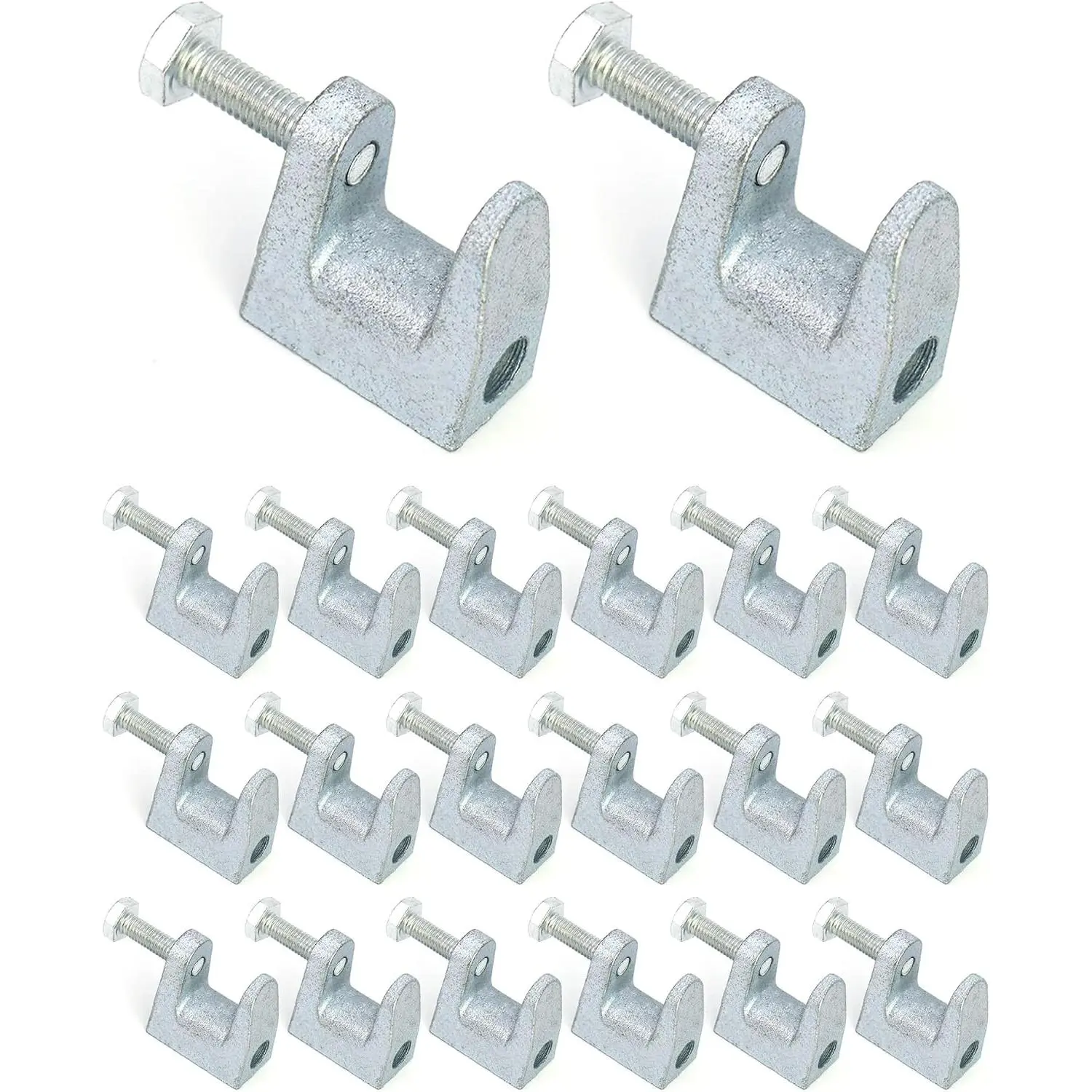 Beam Clamp, 20 Pcs 5/16" Zinc Plated Iron Safety Beam Clamp, 13/16" Jaw Opening
