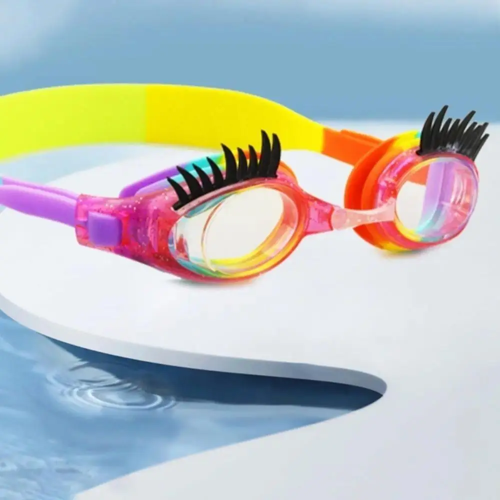 Eyelash Childrens Swimming Goggles Waterproof Anti Fog Eyelash Glasses Colorful HD Swimming Goggles Water Sports