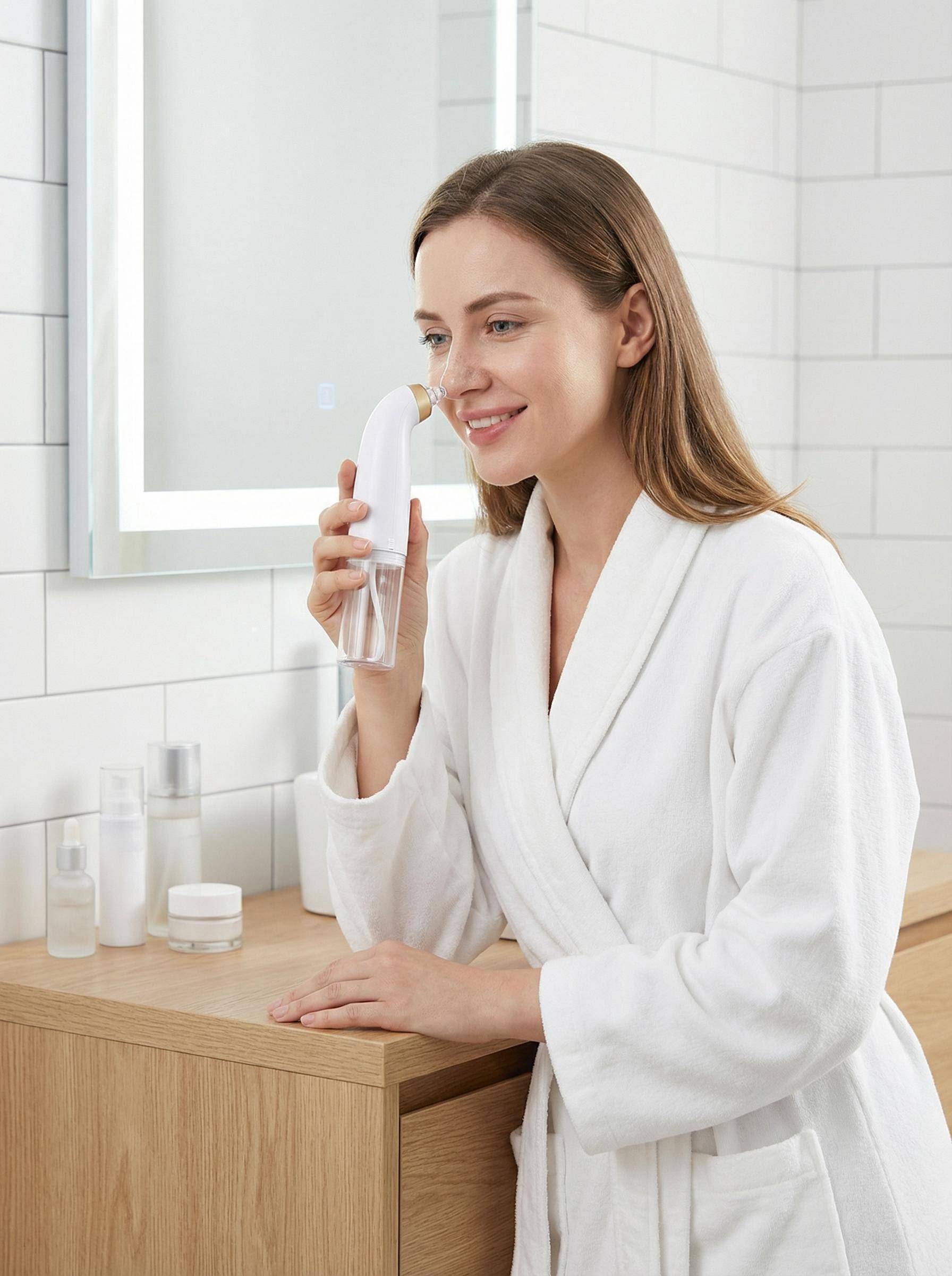 Blackhead Remover Pore Vacuum, USB Rechargeable Blackhead Extractor with Oxygen Water Circulation, a perfect gift for your girlfriend.