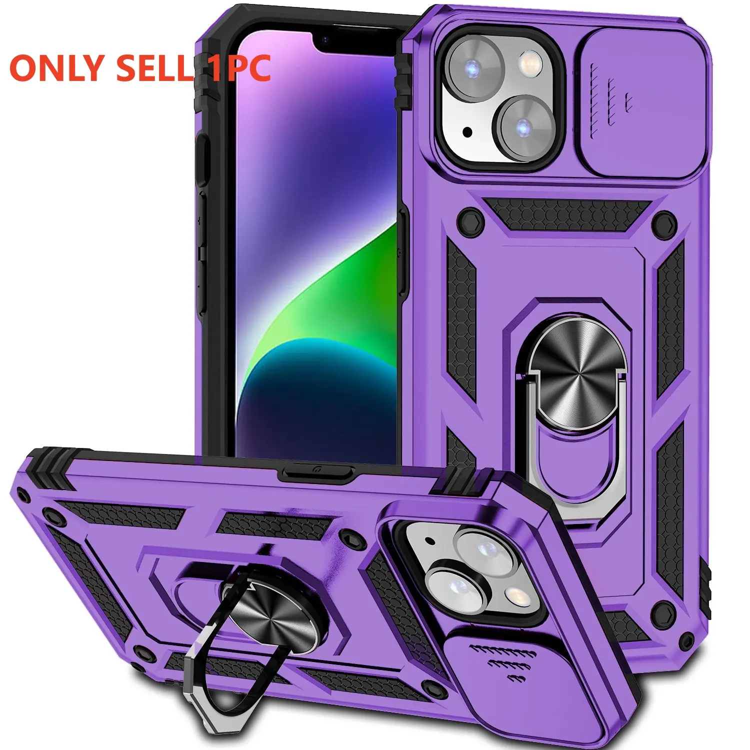 Slide Camera Lens Cover  Phone Case Protective Covers with Magnetic Metal Ring Kickstand For MOTO G 5G G Power G Stylus Play 4G 5G 2026 2025 2024 2023 2022