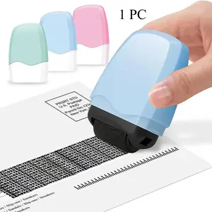 Identity Theft Protection Roller Stamp for Hiding Sensitive Information, 1 Count Confidential Roller Stamp, Anti Theft, Privacy & Security Stamp, Designed for ID Blackout Security, Office Supplies