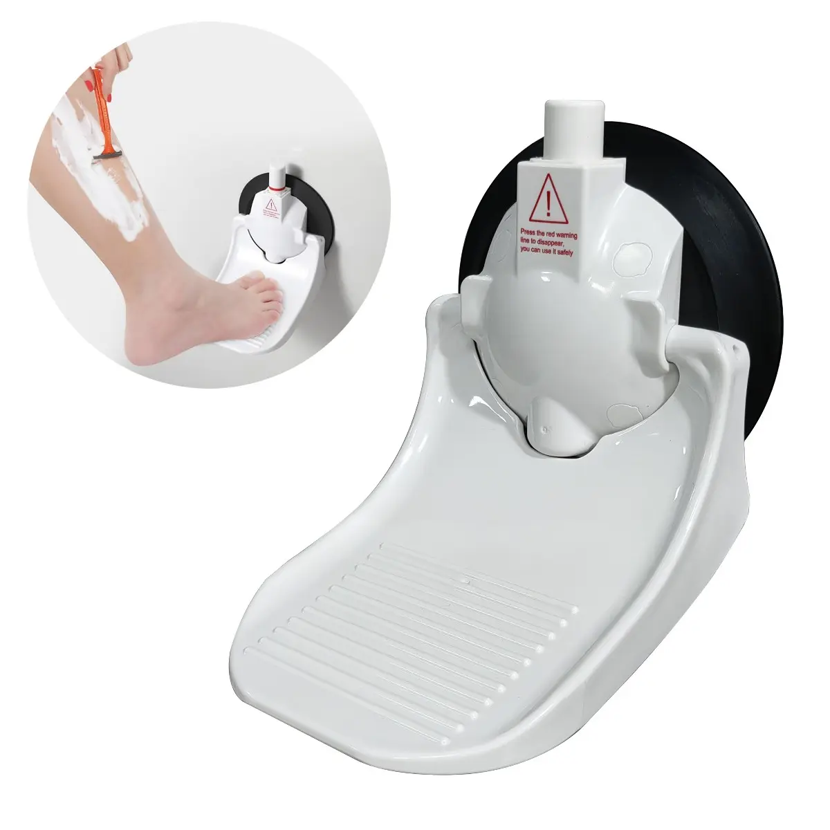 Suction Cup Shower Foot Rest Bracket Wall Mounted Leg Shaving Foot Stool Portable Non Slip Bathroom Pedicure Step Ergonomic Bathing Support Stand Easy Installation Space Saving Home Gadgets