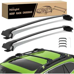 Nilight Adjustable Aluminum Car Roof Rack Cross Bars for Subaru Outback Wilderness 2022-2024 (With Side Rails), 0.62 Inches Height, 2.3 Inches Width, Adjustable Length, Low Wind Noise, Fits Cargo Carrier, Luggage, Bikes, Heavy-Duty lb Capacity
