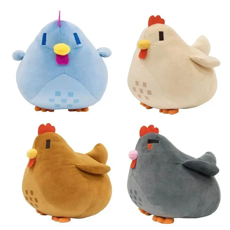 20cm Stardew Valley Chicken Pillow Plush, Soft Stuffed Cartoon Toy, Stress Relief Toy, Children's Birthday & Christmas Gift, as Picture, Stuffed Animal, Unisex