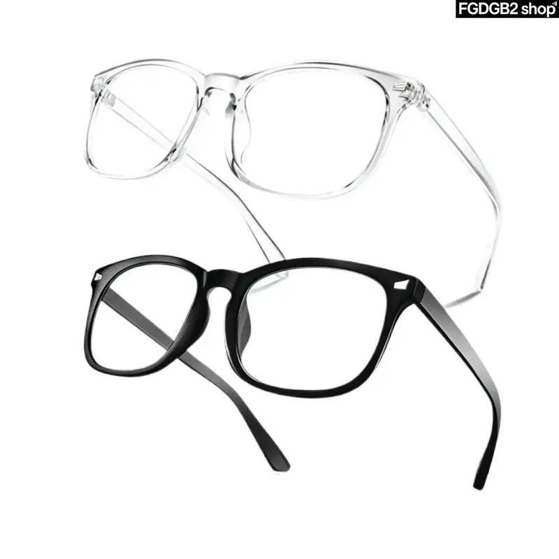Unisex Anti Glare Glasses 2-Pack - HD Polycarbonate Lenses, Lightweight Screen Viewing Eyewear for Gaming, Unisex Fit
