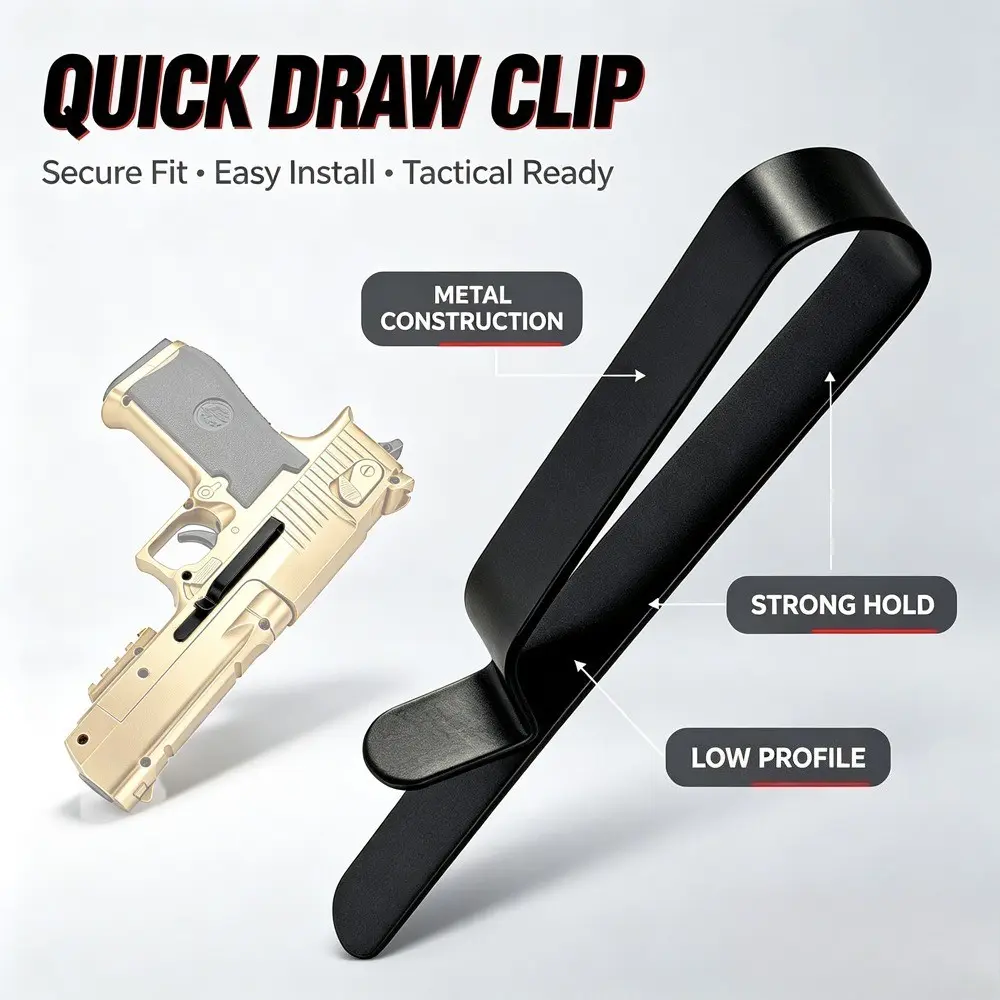 Gun Belt Clip Low Profile Slim Concealed Carry Holster Clip Glock Gen 1-4 Models