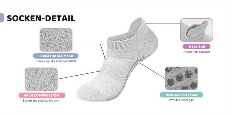 Women's and men's Pilates non-slip socks, yoga socks with grips, suitable for barre, barefoot activities, and as non-slip socks for hospital use Women's and men's Pilates non-slip socks, yoga socks with grips, suitable for barre, barefoot activities, and as non-slip socks for hospital use