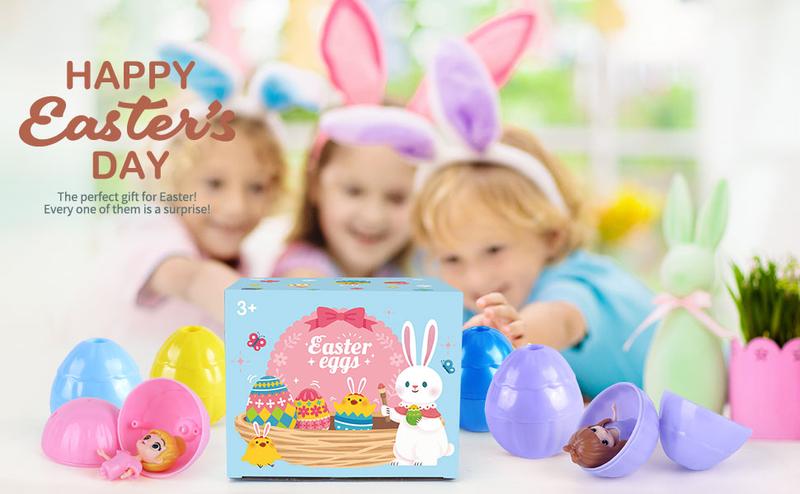 Easter Gifts for Kids, 12 Piece Prefilled Easter Egg,Perfect for 3+ Year Old Boys and Girls, Ideal for Easter Basket Stuffers