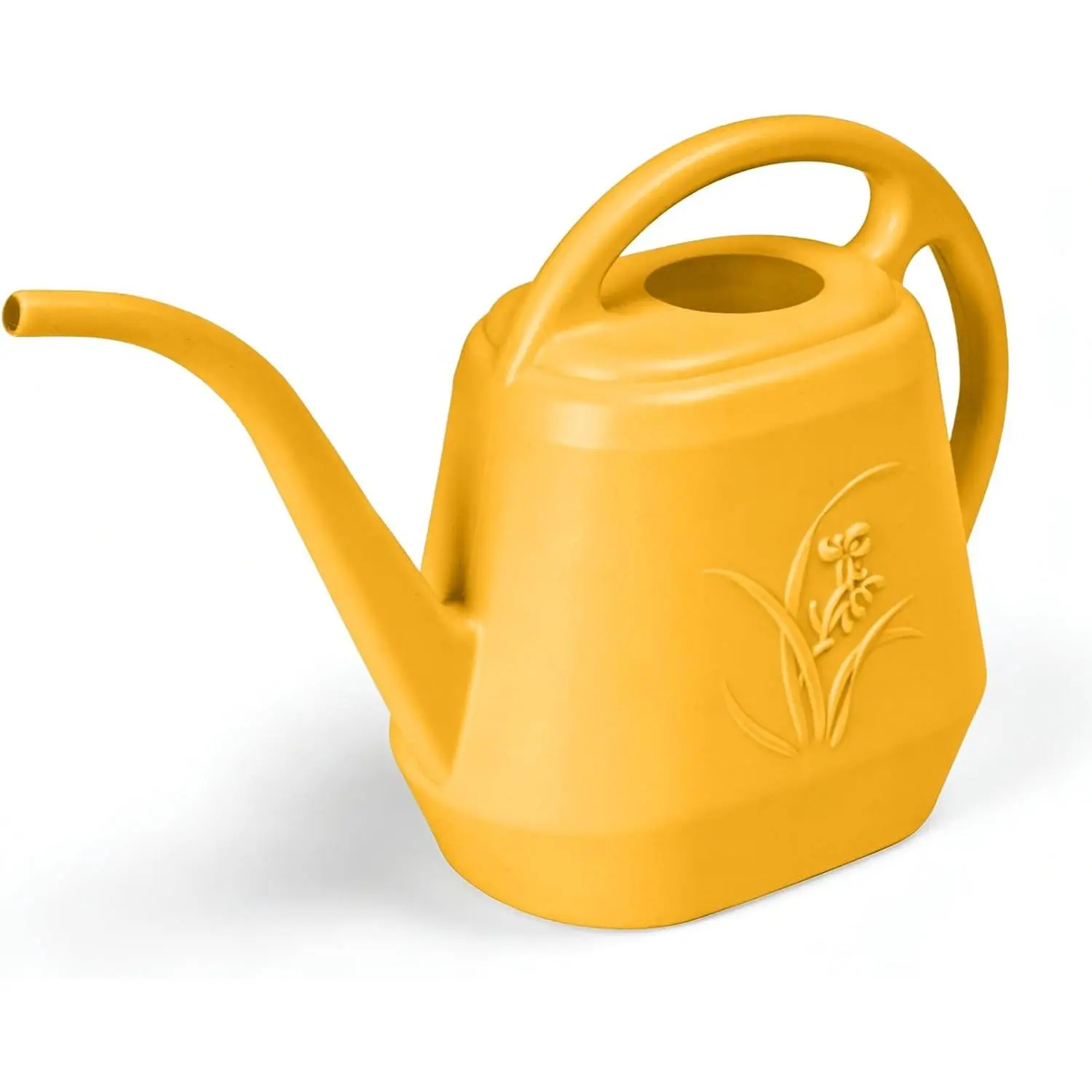 Hand Plastic Watering Can - for Indoor and Outdoor  Garden  - with Long Spout - Orange - 1/2 Gallon