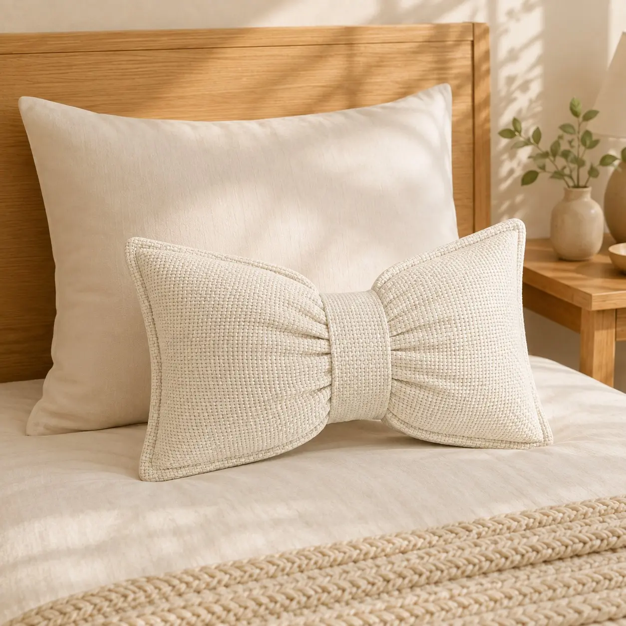 Plaid Cream Pillowcase, Single Piece, Suitable for Living Room Bedroom Sofa, Stylish Home Decor Accessory