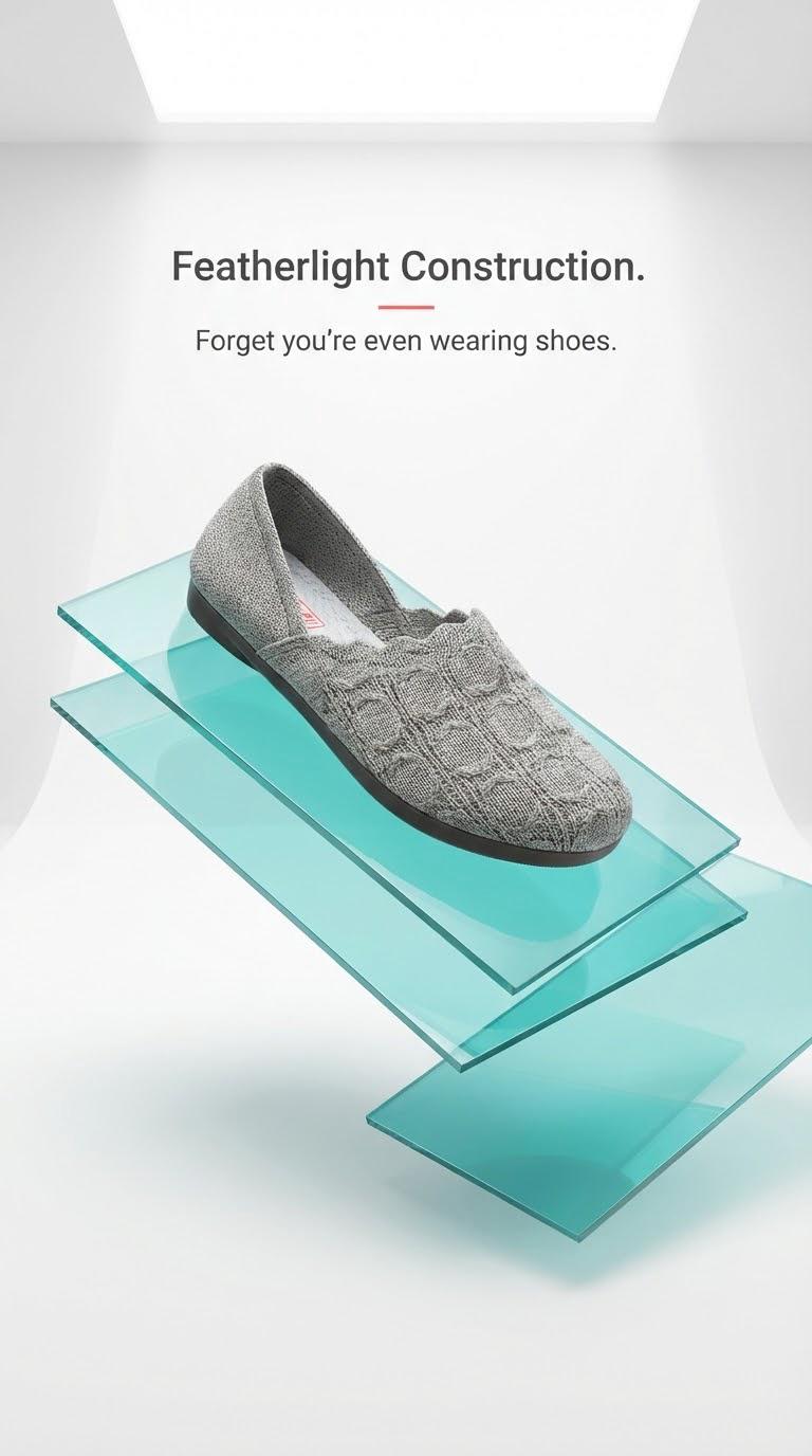 Breathable Elastic Upper Slip-Ons  Foldable Lightweight Casual Shoes  Soft Cushion Sole for Daily Walking