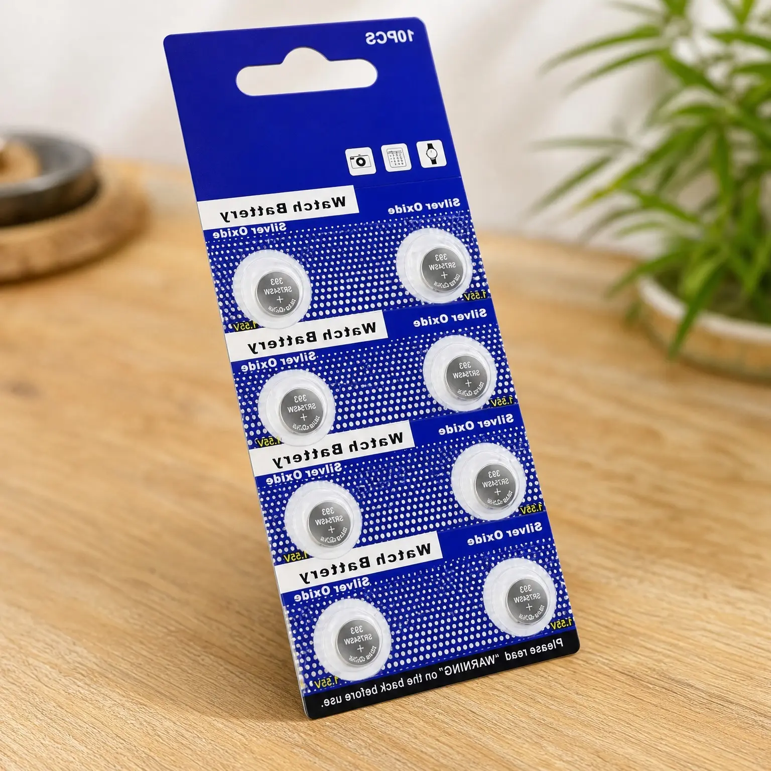 393 SR754W (SR754SW) 1.55V Silver Oxide Watch Battery, 10 PackGift