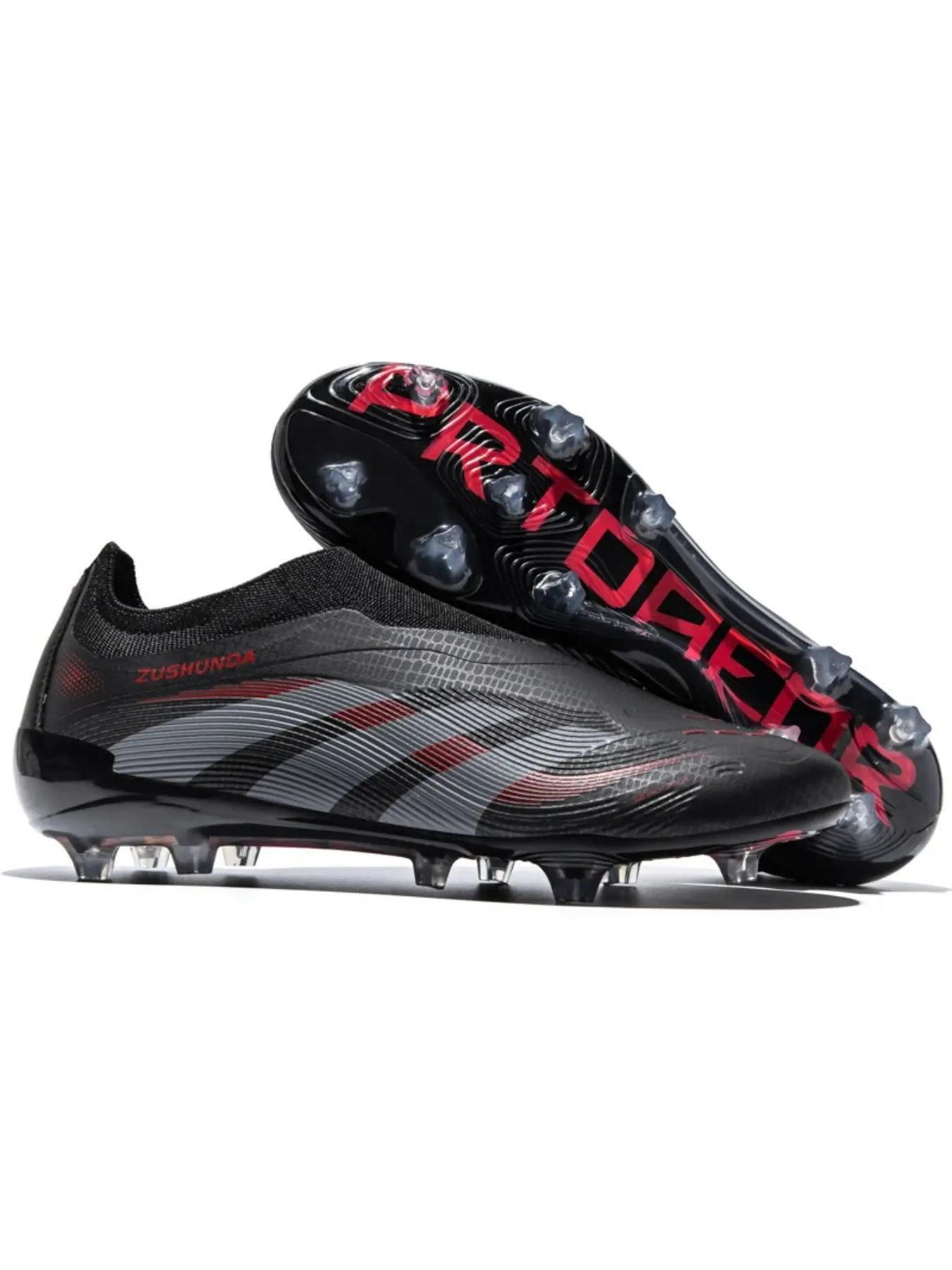 Unisex Football Shoes, Lightweight Professional Training Cleats, Low Top Ag Long Studs, PU Leather, Ditsy Floral, Sporty Style
