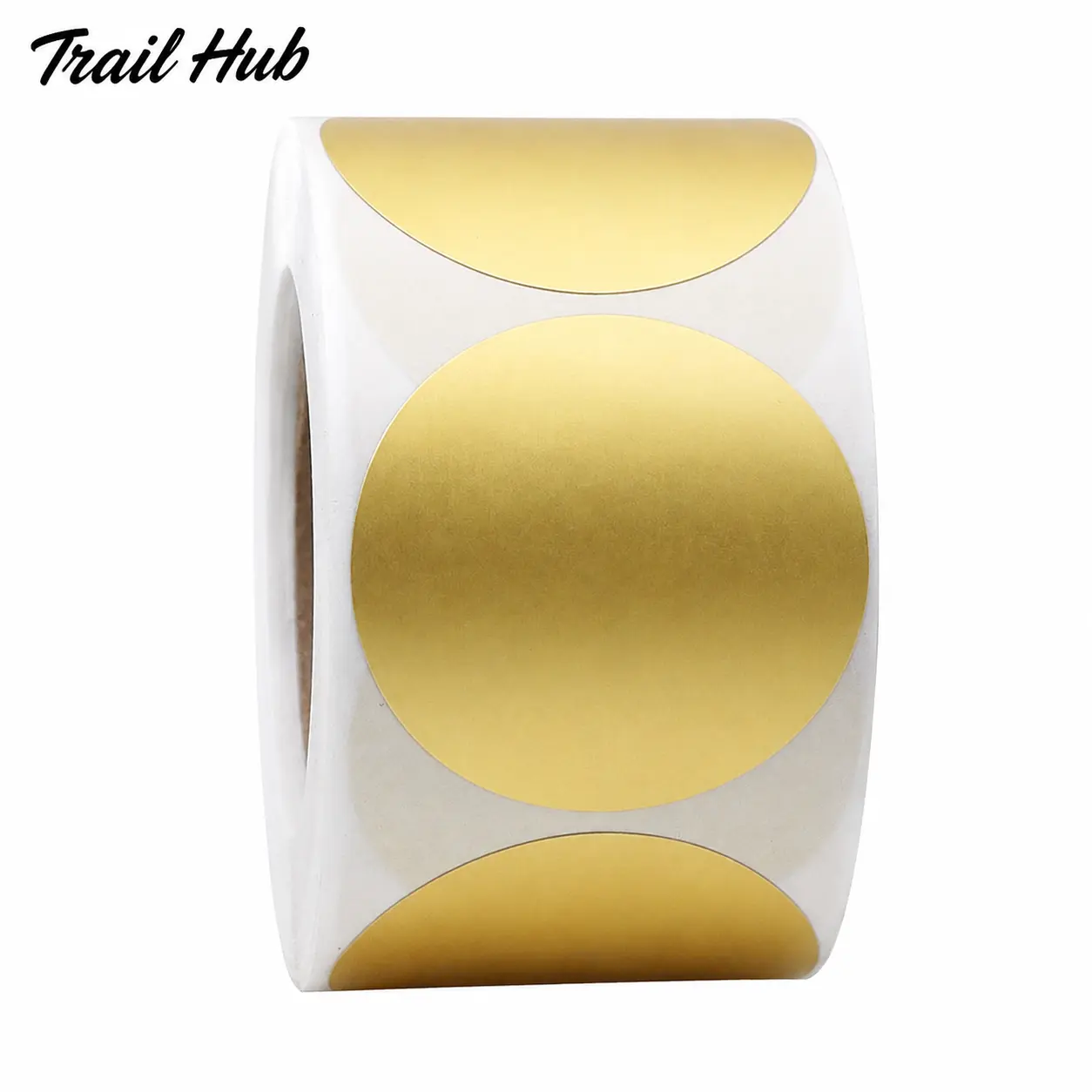 Premium Matte Gold Round Stickers – 500-Piece Roll for Handwritten Labels, Gift Box Sealing, Envelope Decoration, and Craft Projects – Smooth Adhesive Surface, Fade-Resistant Finish, Ideal for Wedding Invitations, Packaging, and DIY Stationery