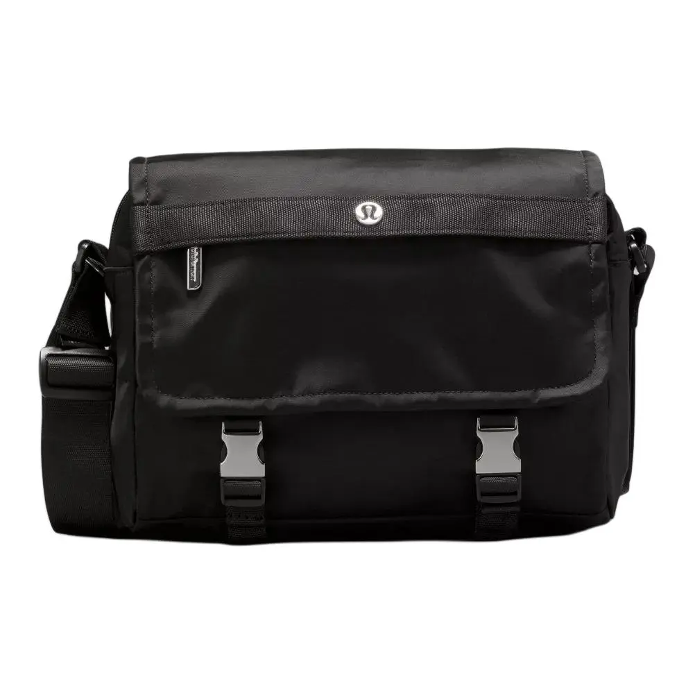 Lululemon Wunderlust 6.5L Crossbody Messenger Bag for Men and Women – Adjustable Strap, Multi-Pocket Nylon Design in Black