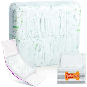 150 Count Super Absorbent Disposable Dog Diaper Liners Booster Pads, Fit Most Pet Belly Bands & Wraps, for Male and Female Dogs (Regular)