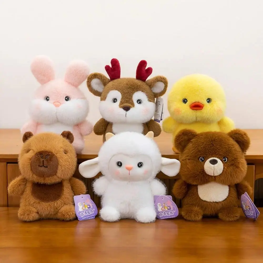 Cute 16cm Plush Companion Doll Capybara Elephant Stuffed Animal Pillow Plush Bear Animal Plush Toy Sleeping Gift