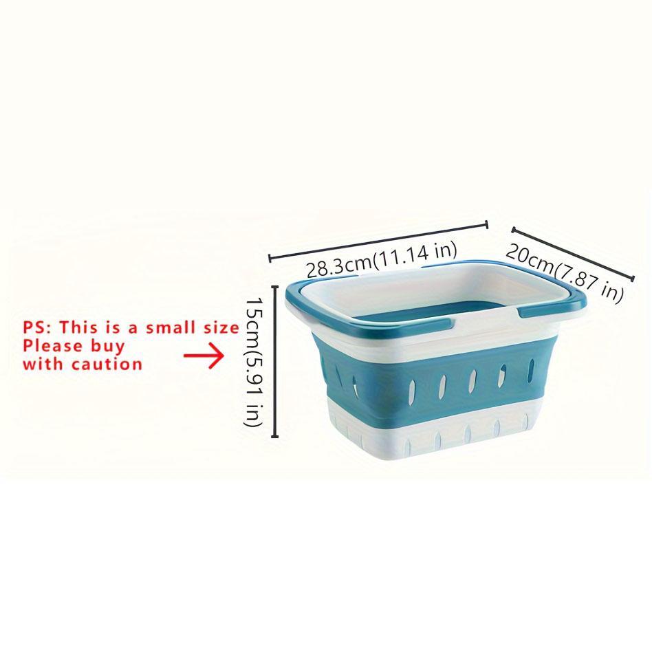 Foldable Laundry Basket with Handle, Durable Plastic, Space-Saving Rectangle Design for Bedroom and Bathroom, Easy to Clean Storage Solution, Collapsible Laundry Hamper