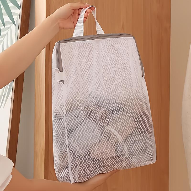 2pcs S+M Size Mesh Laundry Storage Bags - Large Capacity, Hanging & Breathable, Zippered, Ideal for Underwear, Socks & Clothes, Durable Polyester, Perfect for Organizing, Laundry Bags