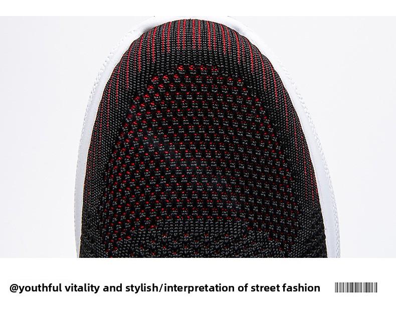 New men's sports shoes with soft soles, comfortable running shoes, breathable fly-knit fabric shoes, popular cross-border export sports and casual shoes