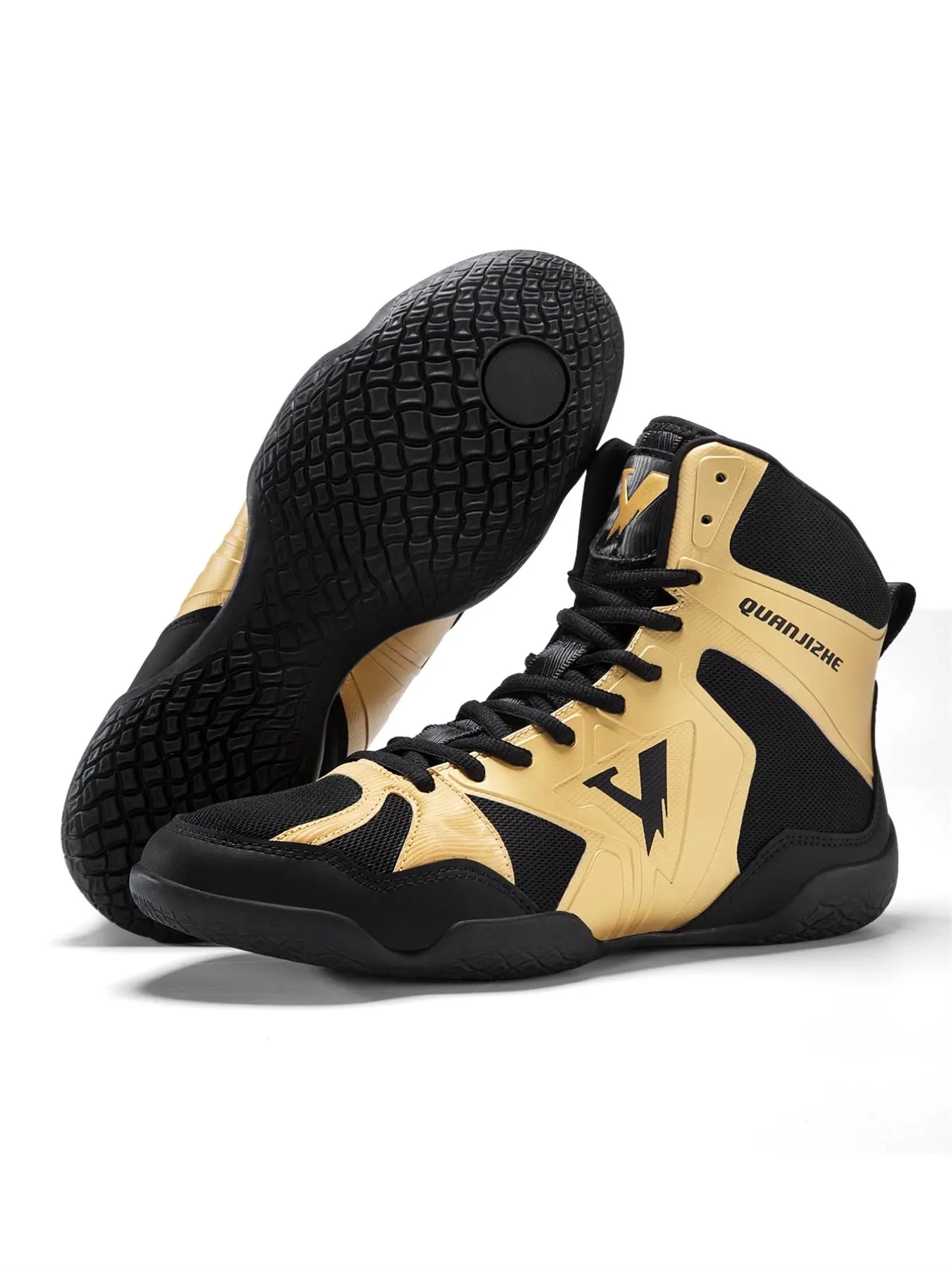 Men's Training Shoes and Sports Shoes, Gym Training Shoes, Nonslip Gym Trainers, Athletic Gym Footwear, Trendy Fashion Anti-Slip Durable Boxing Wrestling Shoes, Ideal for Various Sports Training Scenarios