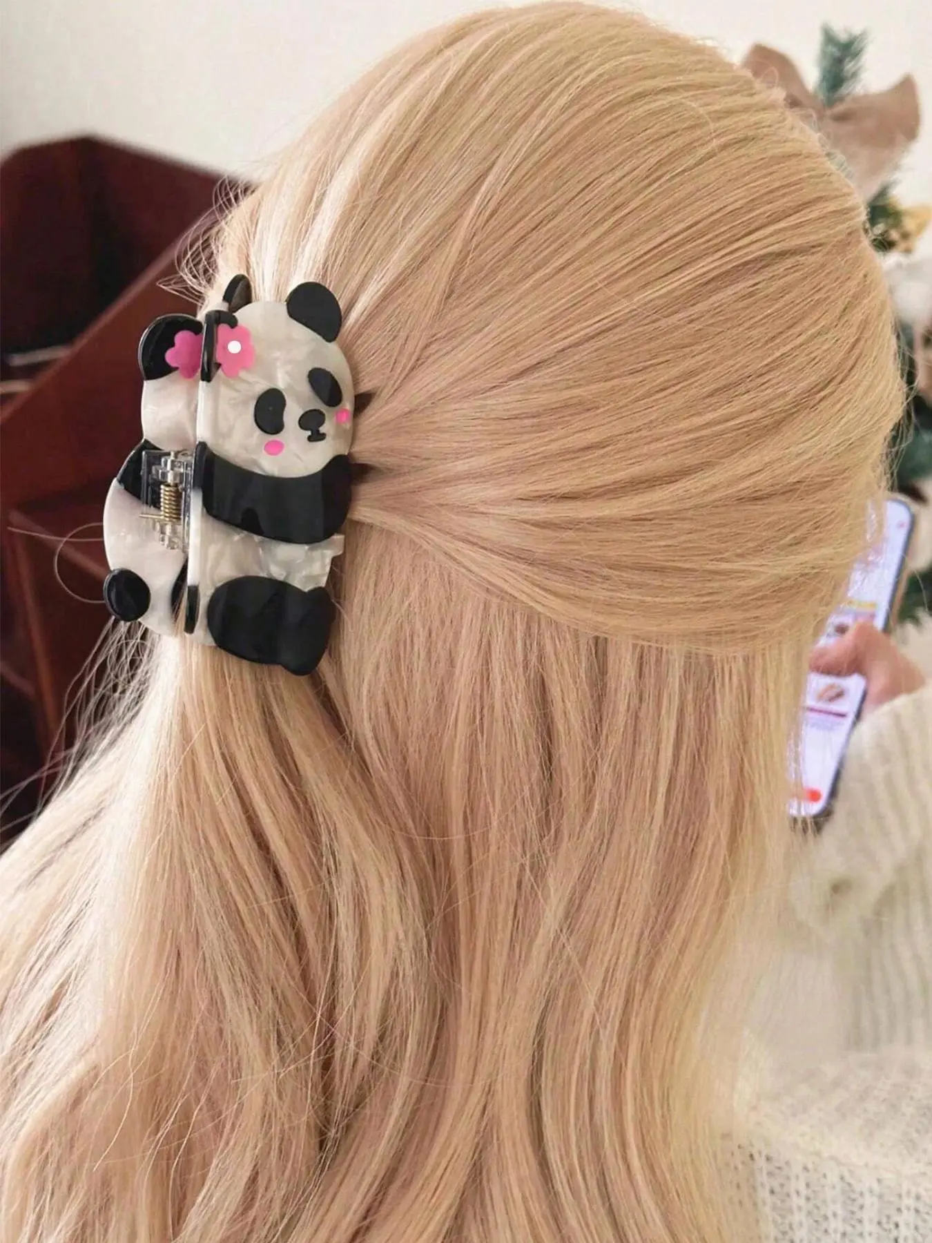 Cute Panda Design Hair Claw, Super Cute Clips, Fashionable Hair Accessories for Women & Girls, Casual Versatile Hair Accessories for Daily Wear, Clip In Claw, Hair Style Accessory