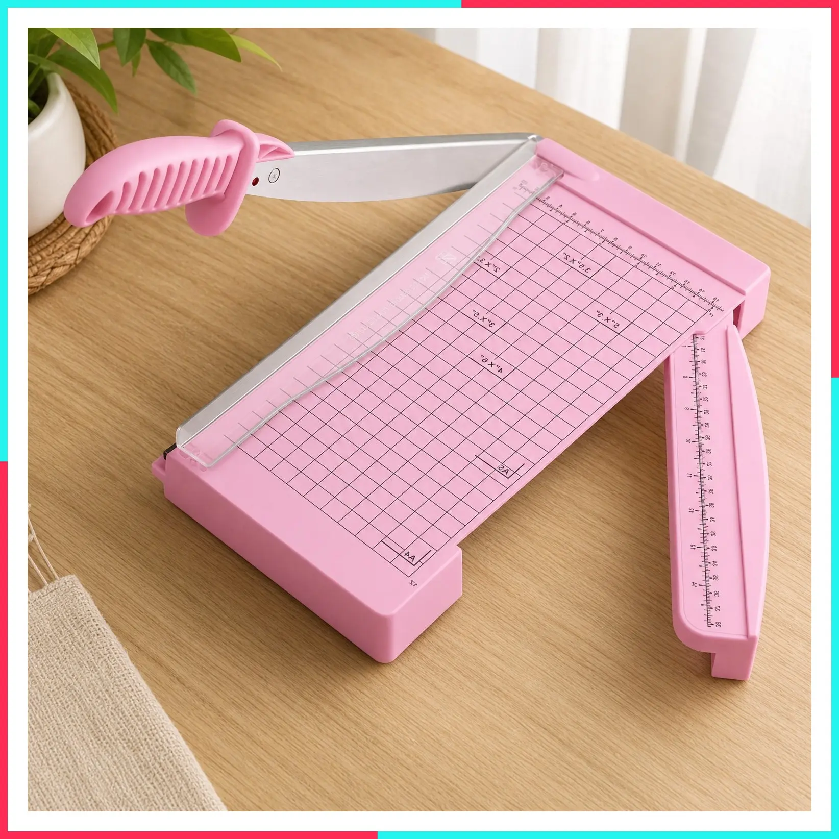 12-Inch Guillotine Paper Cutter with Hidden Ruler, Compact Paper Trimmer