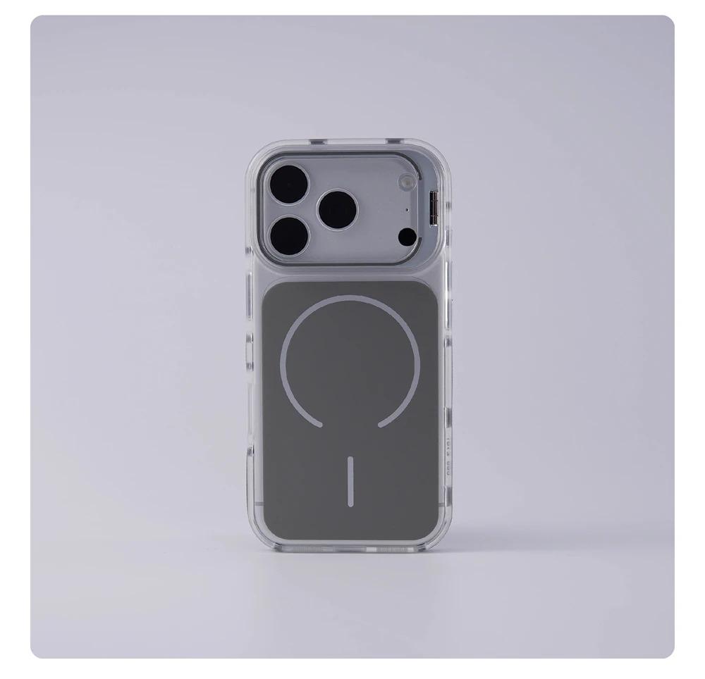 Luxury Matte Shockproof Magnetic Bumper Case For iPhone  17 Air 17 16 15 14 13 12  Pro MaxPlus For Magsafe Lens Protect Stand Cover