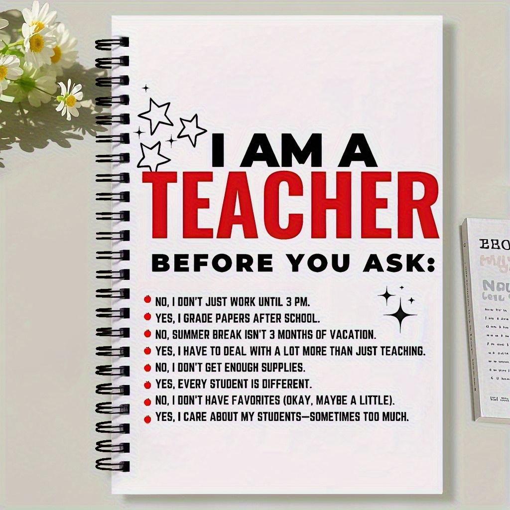 Teacher Themed Notepad, 1 Count Creative Notepad, Exquisite Print Pattern Notepad, Ideal for Personal Planning and Life Record