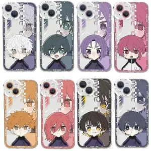 Cartoon Anime Blue Lock Case For Iphone17 Pro Max Air 16 15 11 14 13 12 Mini Pro Max 7 8 Plus X XS XR Cover Silicone Transparent