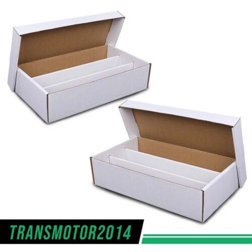 2PCS 3000 COUNT CORRUGATED CARDBOARD BASEBALL TRADING CARD COIN SLABS STORAGE BOX Organiser Upgraded Version.