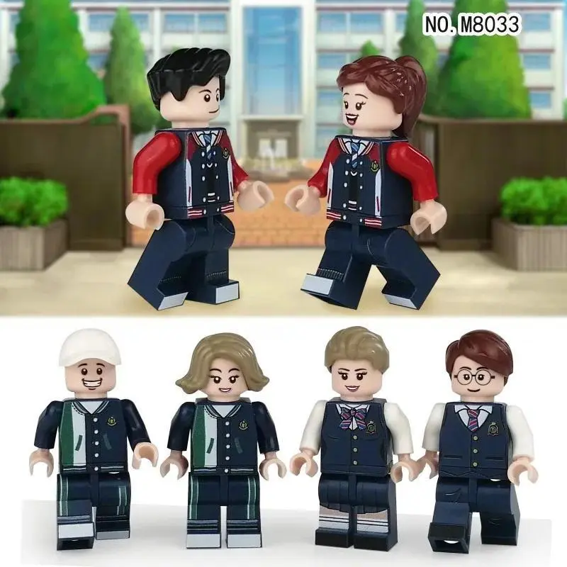 Meigao student doll M8033 girls school uniform children's small particles assembled buildingblocktoyscross-border wholesale city