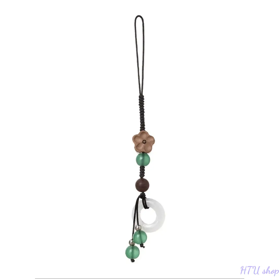 Vintage Flower & O-ring Design Floral Phone Chain, Elegant Simple Phone Lanyard, Bag Charm for Women & Men, Phone Charms, Cell Phone Charm
