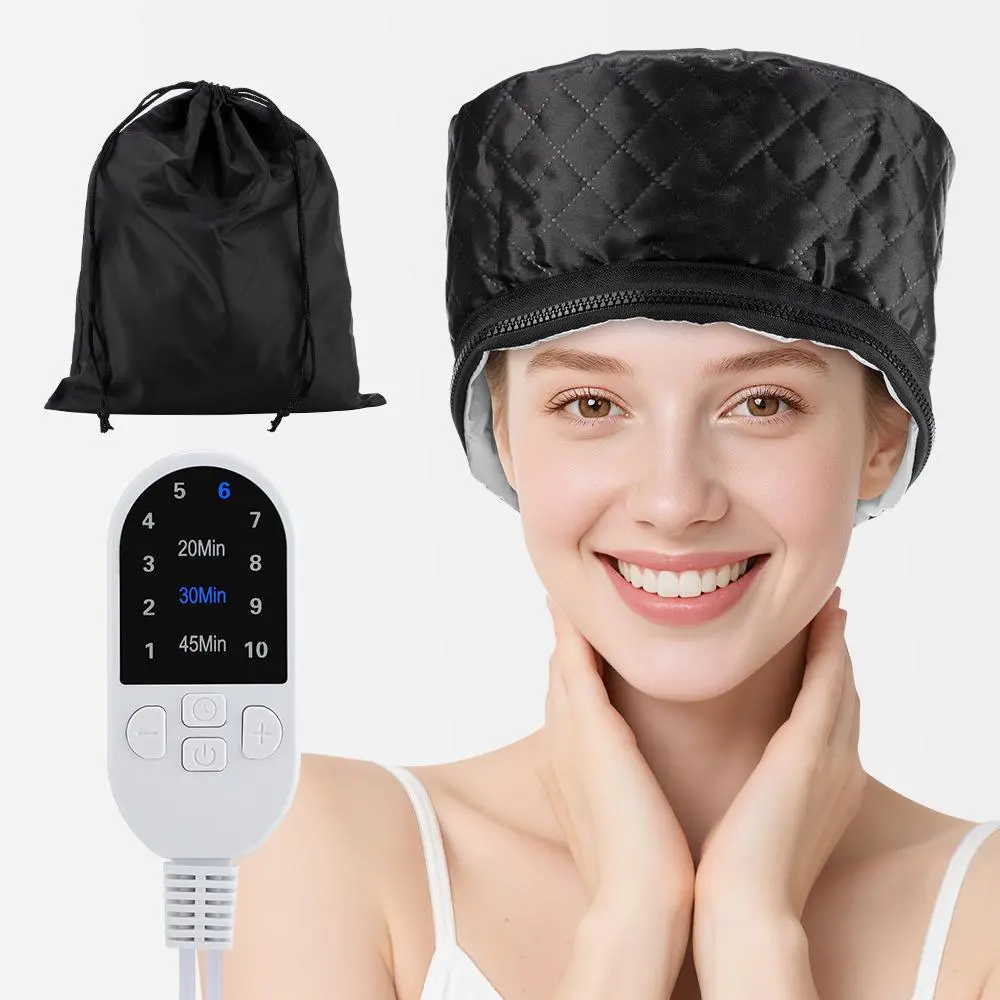 2026 Portable Heated Hair Cap for Deep Conditioning – 10-Level Fast Heat, 3 Timer Settings, Thermal Treatment for Natural & Black Hair, Home Hair Spa