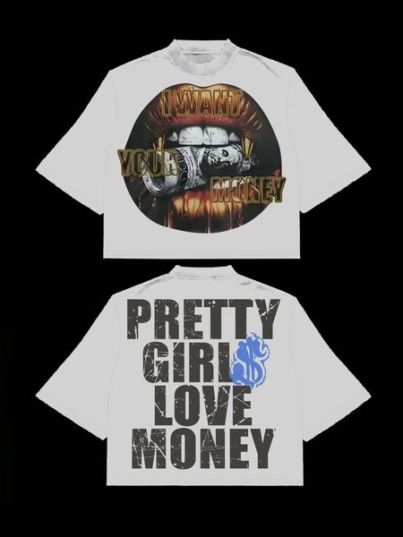 Men's and Women's Short Sleeve T-Shirt with Big Mouth Letter Print, Casual Comfortable Loose Fit, Stylish Summer Fashion